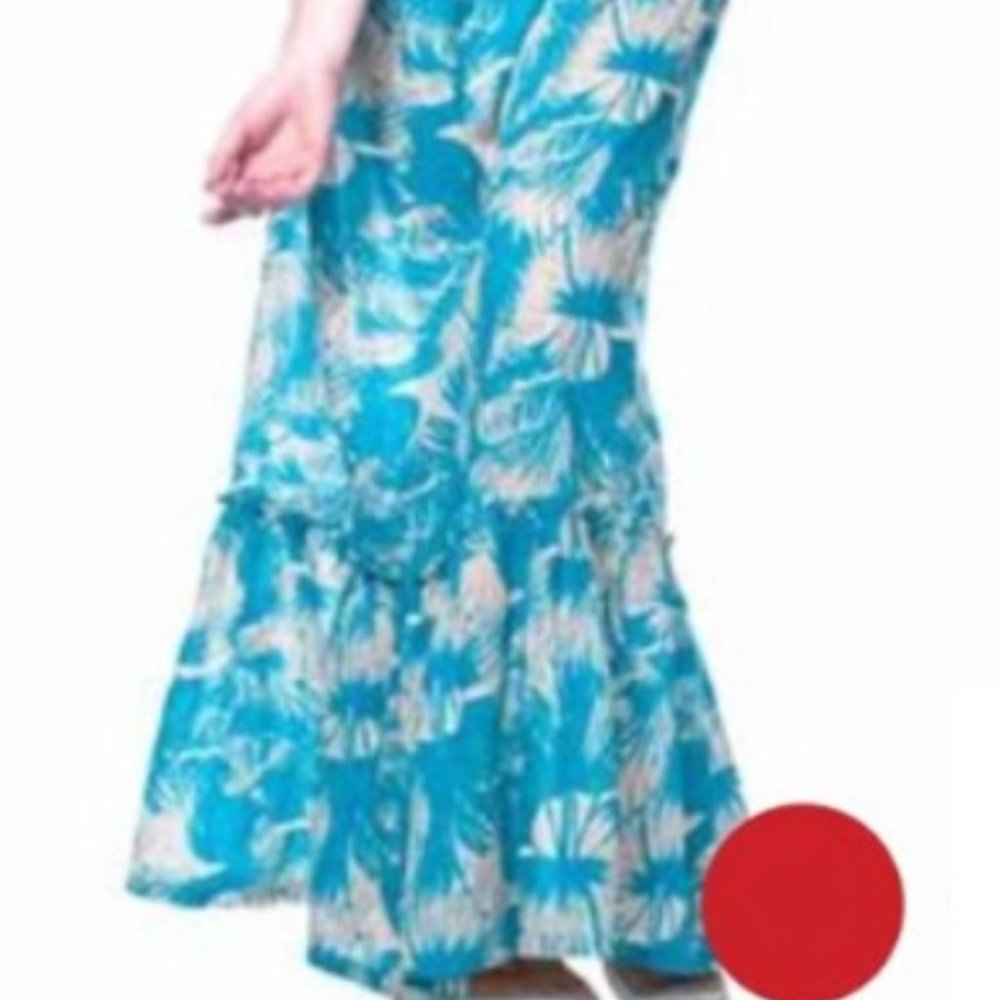 Strapless Long Summer Dress 🌞 STILE Benetton Sz L / US 12 - Picture 10 of 10